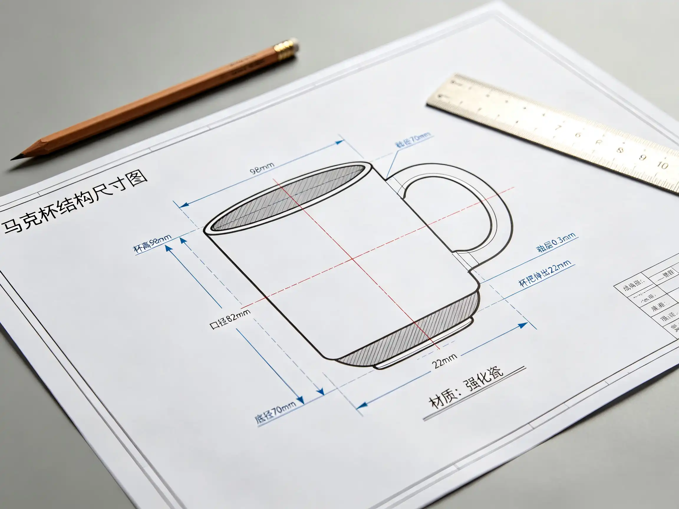 Custom ceramics drawing